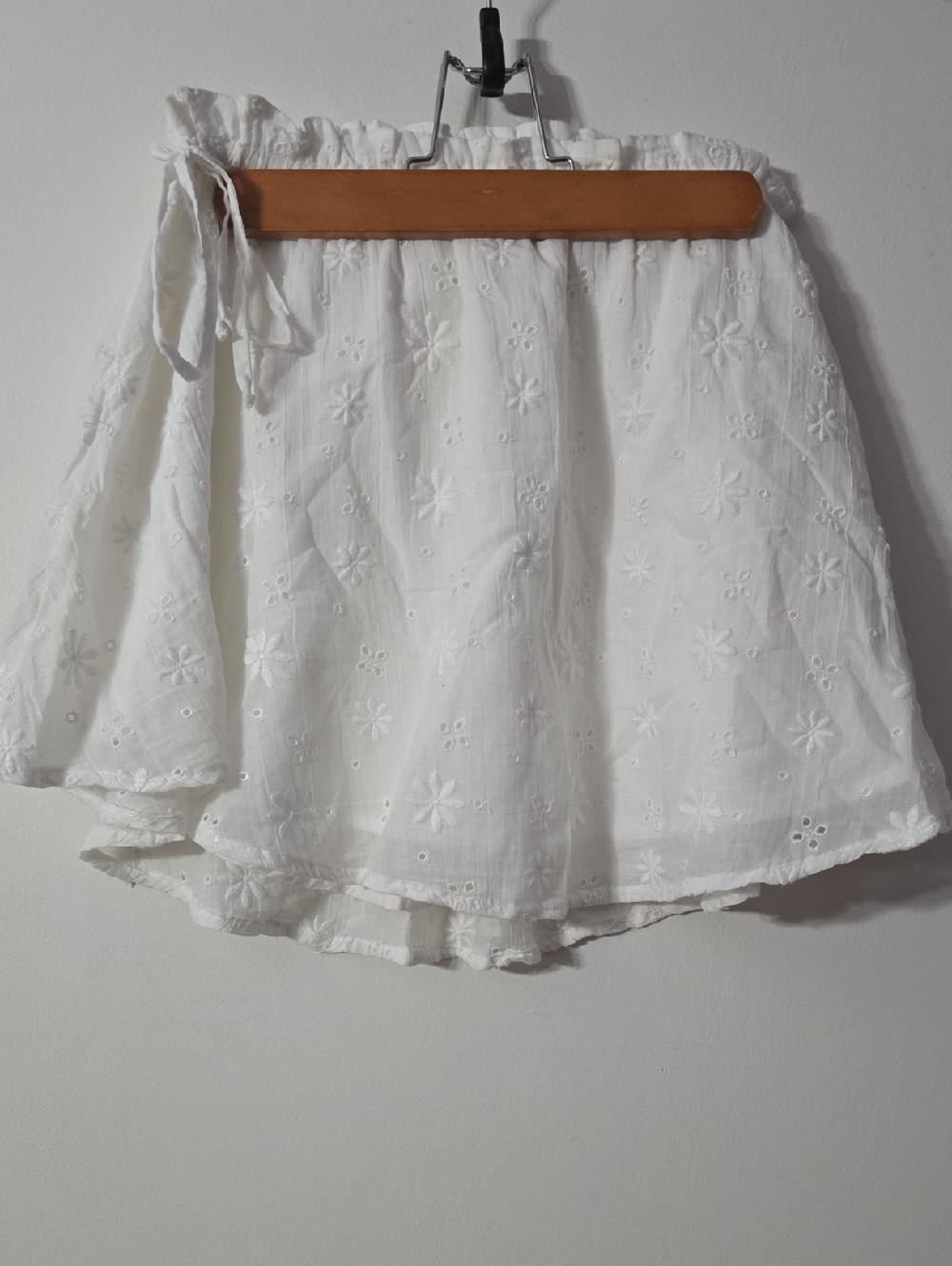 aerie White Eyelet Mini Skirt